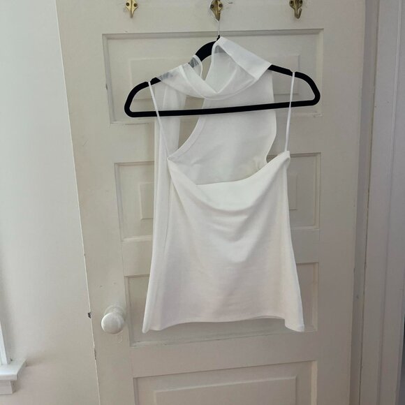 MARCELLA NEW YORK ASYMMETRICAL MESH ONE SLEEVE TOP - Picture 4 of 4